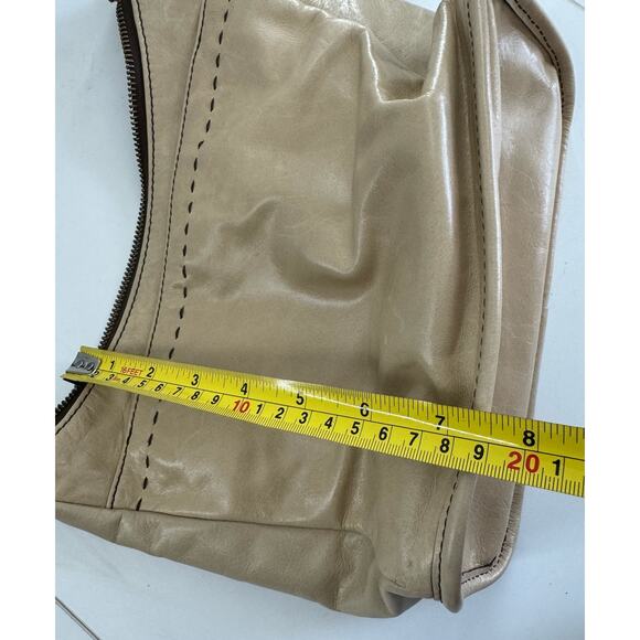 Hard to Find HOBO Aviva Leather Crossbody Cream and Brown Purse - Picture 11 of 12